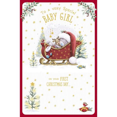 Baby Girl's 1st Christmas Me to You Bear Christmas Card £1.89